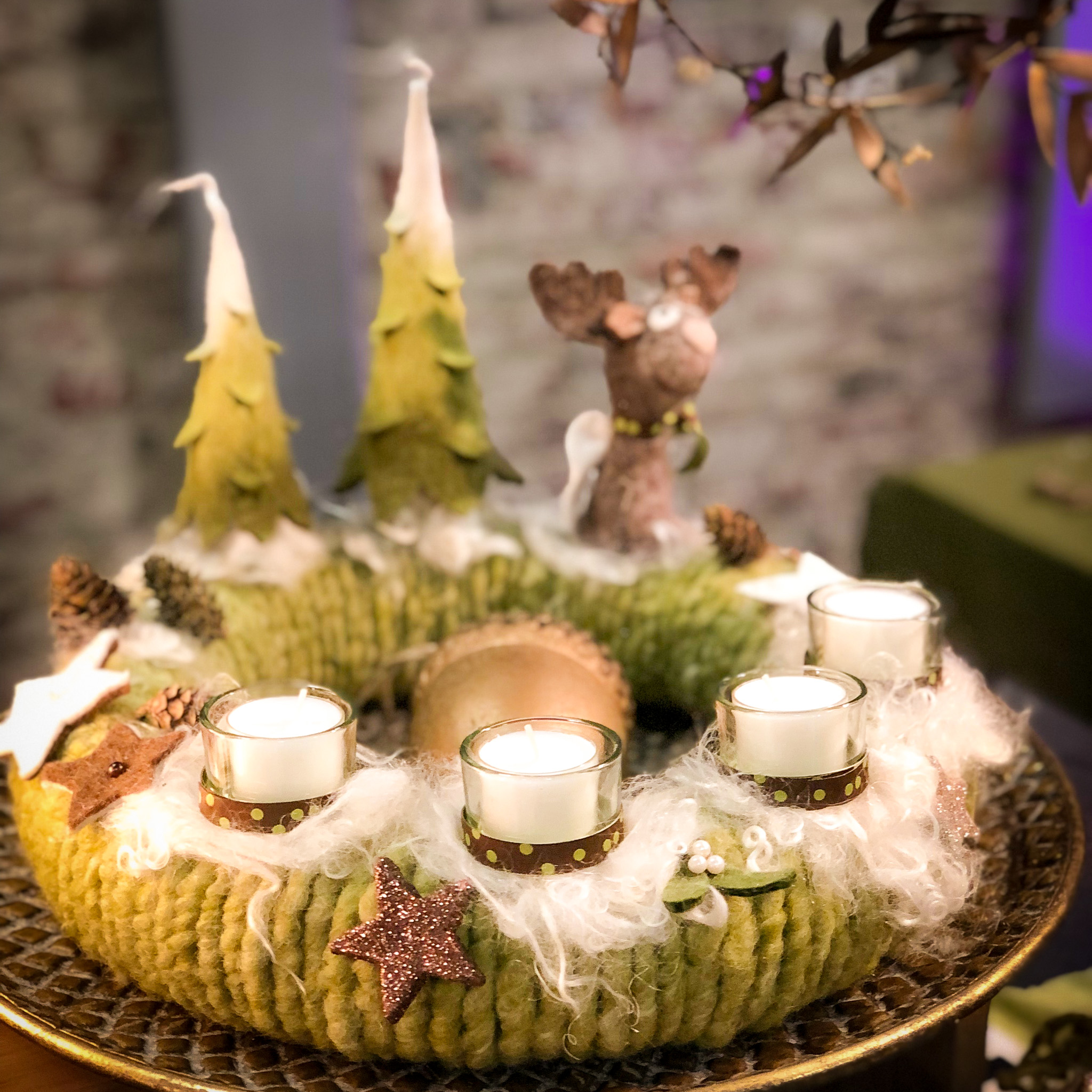 Adventskranz aus Filz … Plätze frei!